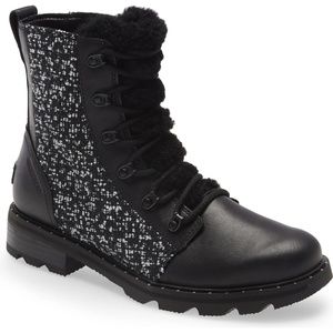 NWT Sorel Lennox Genuine Shearling Waterproof Lace-Up Boot 7.5